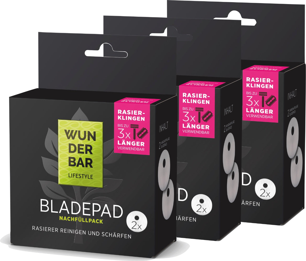 Wunderbar Lifestyle Bladepad Reinigungsschwamm 6er SPARPACKUNG - Rasierklingen perfekt reinigen und schärfen