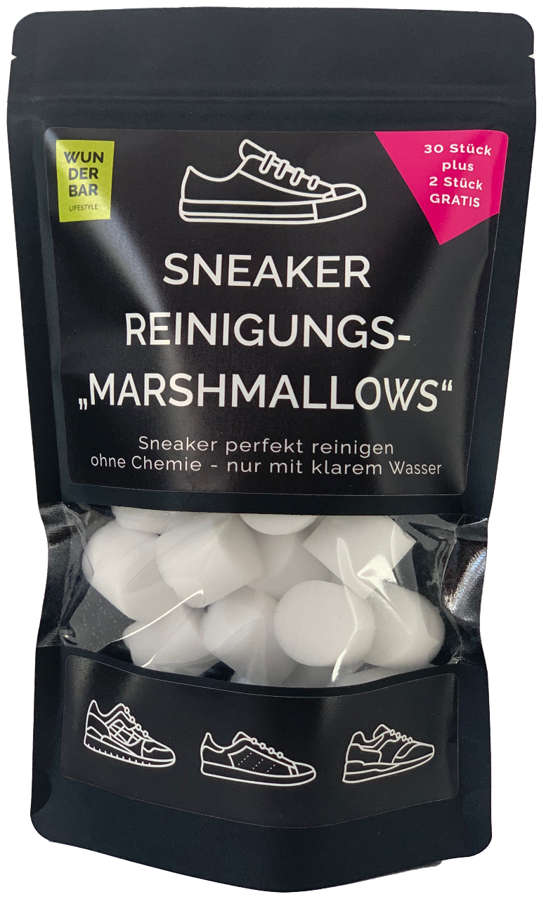 Wunderbar Lifestyle Sneaker Reinigungs-"Marshmallows" 30 Stück plus 2 Stück GRATIS